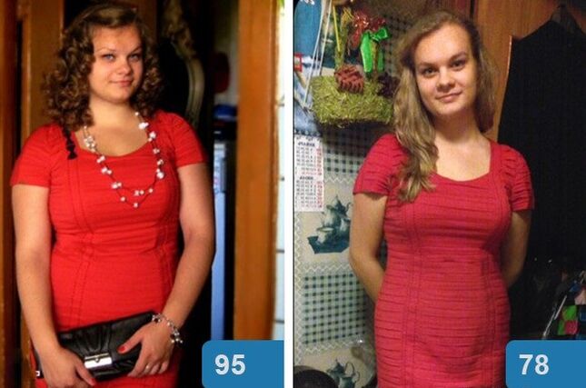 Lány fogyás előtt és után 4 hét alatt Maggi diétán